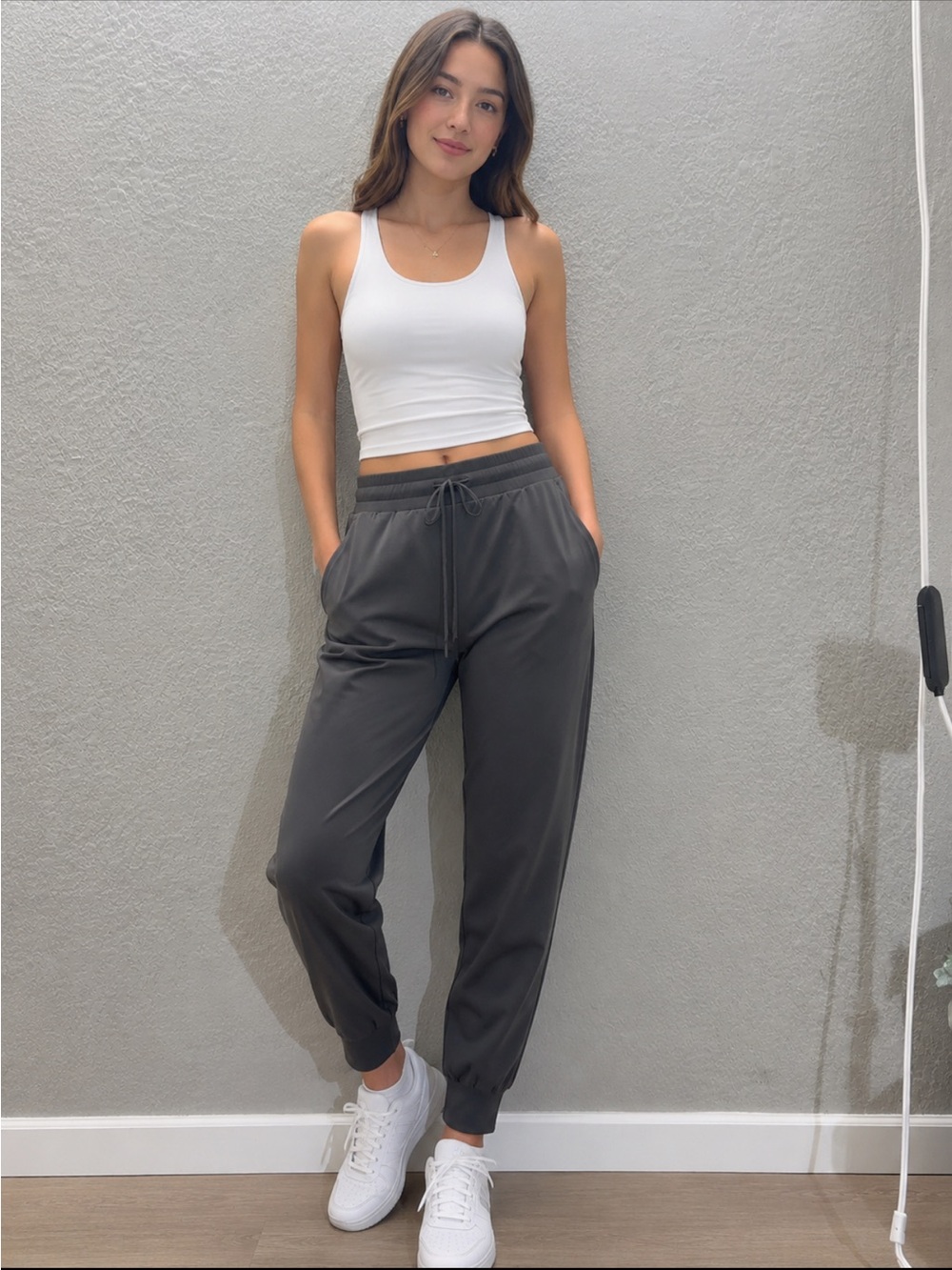 Uniqlo Dark Charcoal Drawstring Joggers
